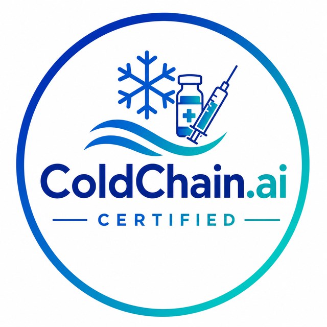 ColdChain.ai Certified badge — pharmaceuticals